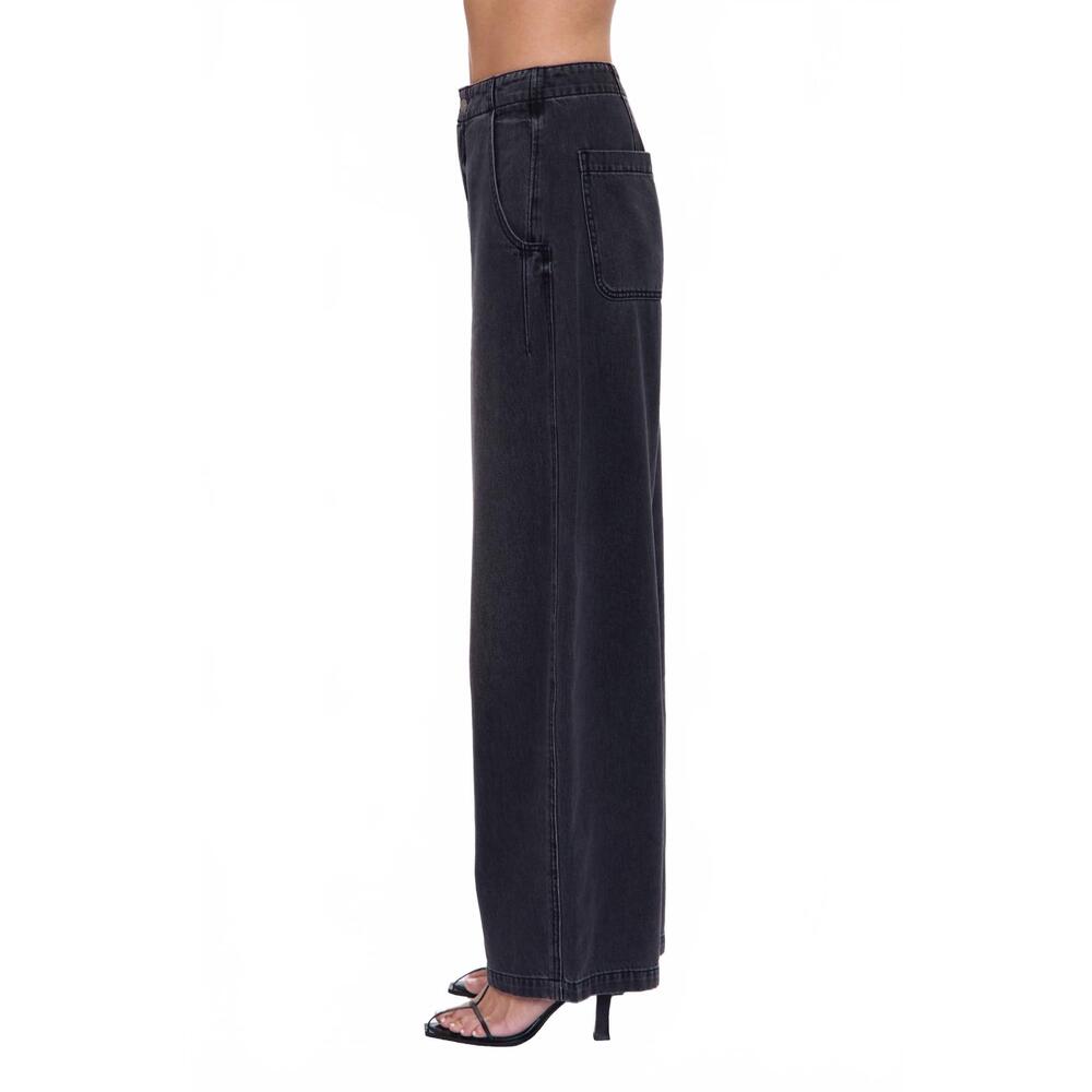 NEW PISTOLA lottie high rise bowed-leg jeans in zen - Picture 4 of 5